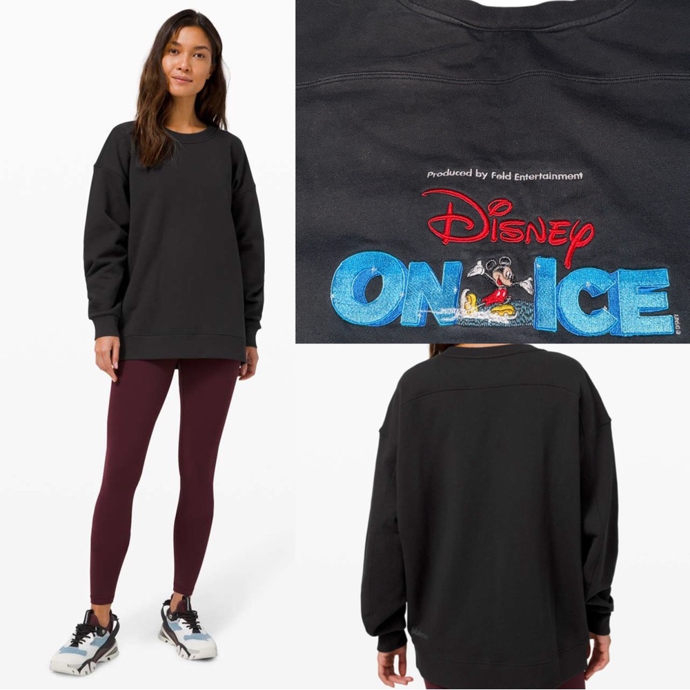 Lululemon *RARE* Disney on Ice crew member "perfectly oversized crew"